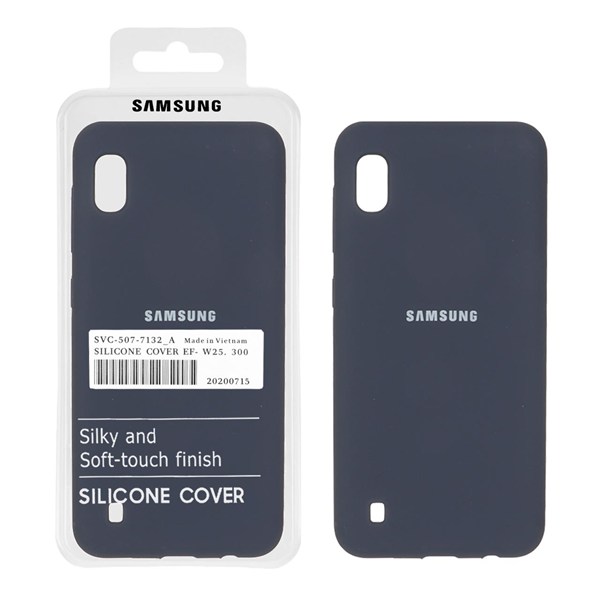قاب سیلیکونی پاک کنی اورجینال درجه یک Samsung Galaxy A10 / M10 - سرمه ای (پک دار)