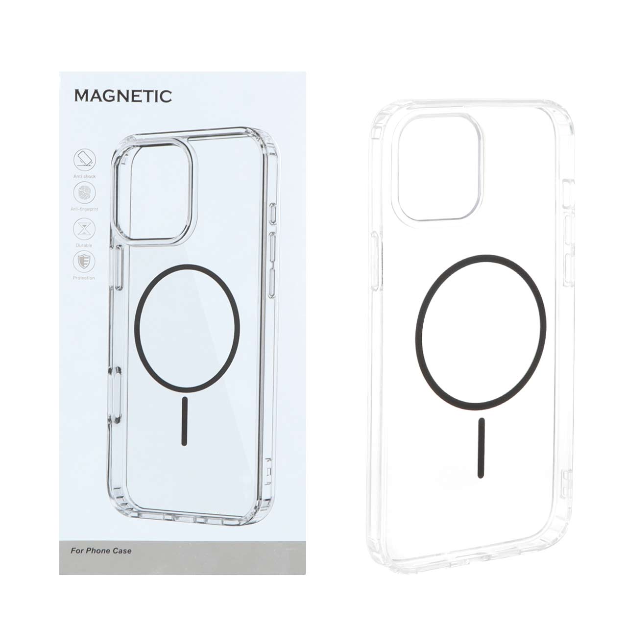 قاب اورجینال Magnetic دور ژله ای MagSafe مدل Apple iPhone 12 Pro Max - مشکی (پک دار)