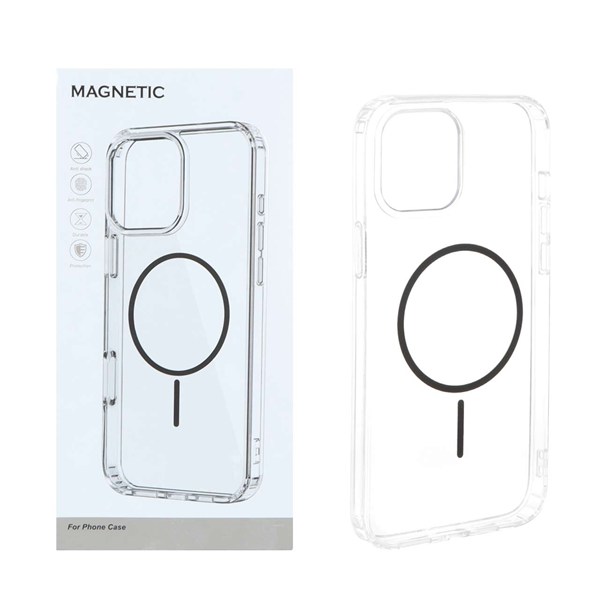 قاب اورجینال Magnetic دور ژله ای MagSafe مدل Apple iPhone 12 Pro Max - مشکی (پک دار)
