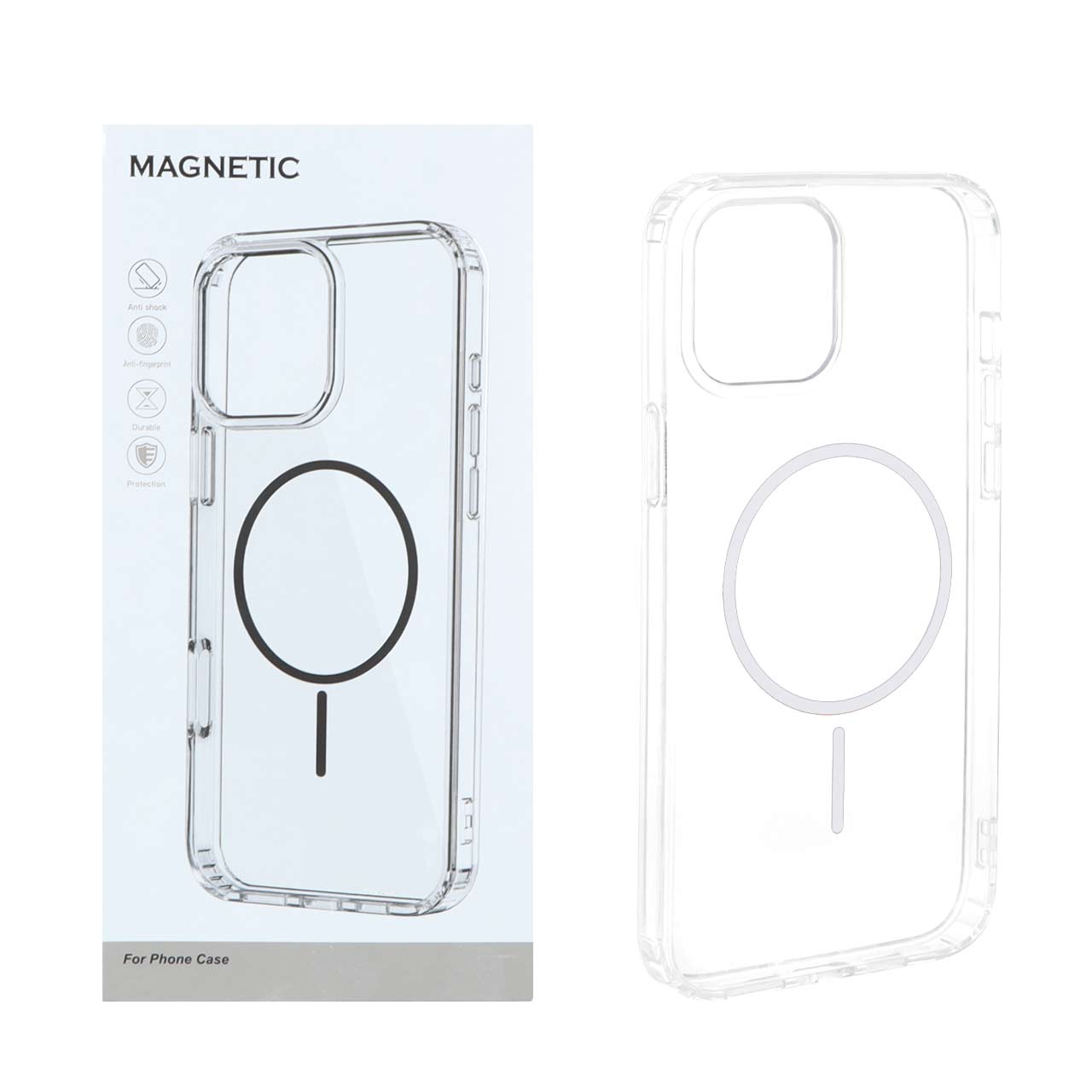 قاب اورجینال Magnetic دور ژله ای MagSafe مدل Apple iPhone 12 Pro Max - سفید (پک دار)
