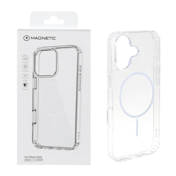 قاب اورجینال Magnetic دور ژله ای MagSafe مدل Apple iPhone 17 - سفید (پک دار)