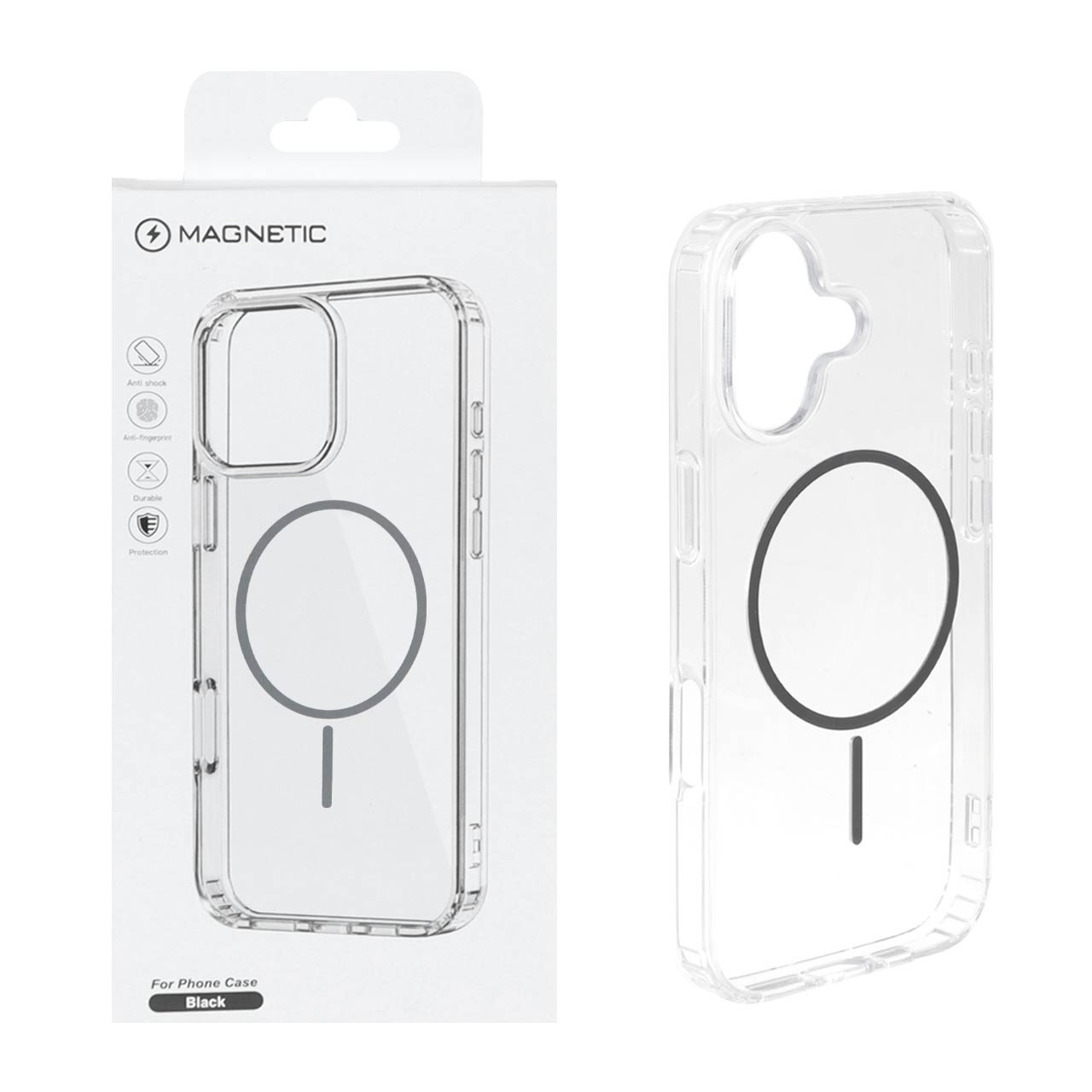 قاب اورجینال Magnetic دور ژله ای MagSafe مدل Apple iPhone 17 - خاکستری (پک دار)