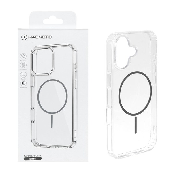 قاب اورجینال Magnetic دور ژله ای MagSafe مدل Apple iPhone 17 - خاکستری (پک دار)