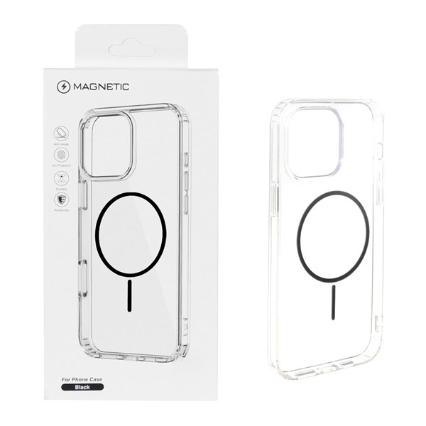 قاب اورجینال Magnetic دور ژله ای MagSafe مدل Apple iPhone 14 Pro Max - مشکی (پک دار)