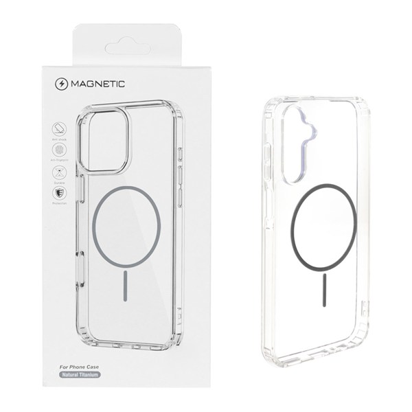 قاب اورجینال Magnetic دور ژله ای MagSafe مدل Samsung Galaxy A15 - خاکستری (پک دار)