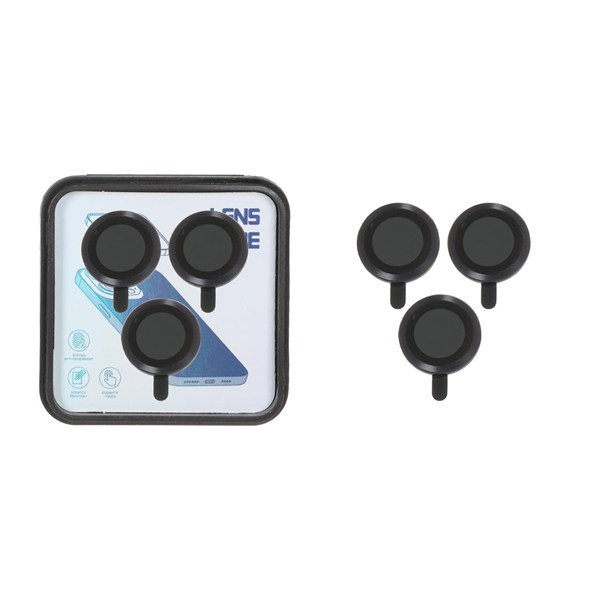 محافظ لنز رینگی اورجینال Lens Fixture شابلون دار Apple iPhone 15 Pro / iPhone 15 Pro Max - سرمه ای (پک دار)