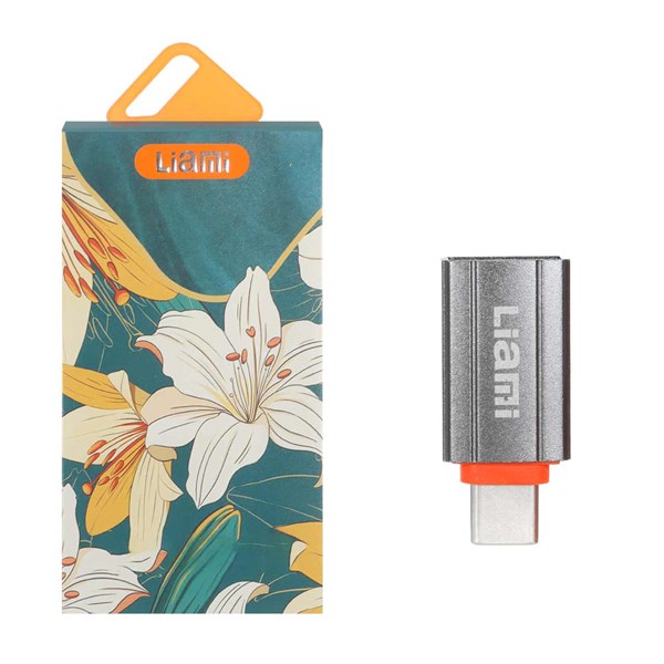 تبدیل Liami Type-C To USB مدل OTG-LM 160C - خاکستری (گارانتی شش ماهه شرکتی)