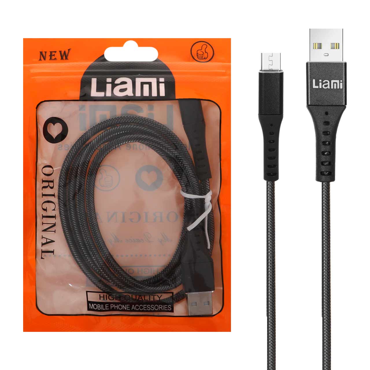کابل شارژ فست اندروید Liami - مشکی (گارانتی شش ماهه شرکتی)