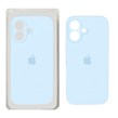 قاب سیلیکونی پاک کنی محافظ لنزدار اورجینال Apple iPhone 16 - آبی روشن (پک دار) - NTC