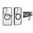 قاب اورجینال Magic Mask استند چرخشی Magsafe مدل Samsung Galaxy S25 FE - سرمه ای (پک دار)