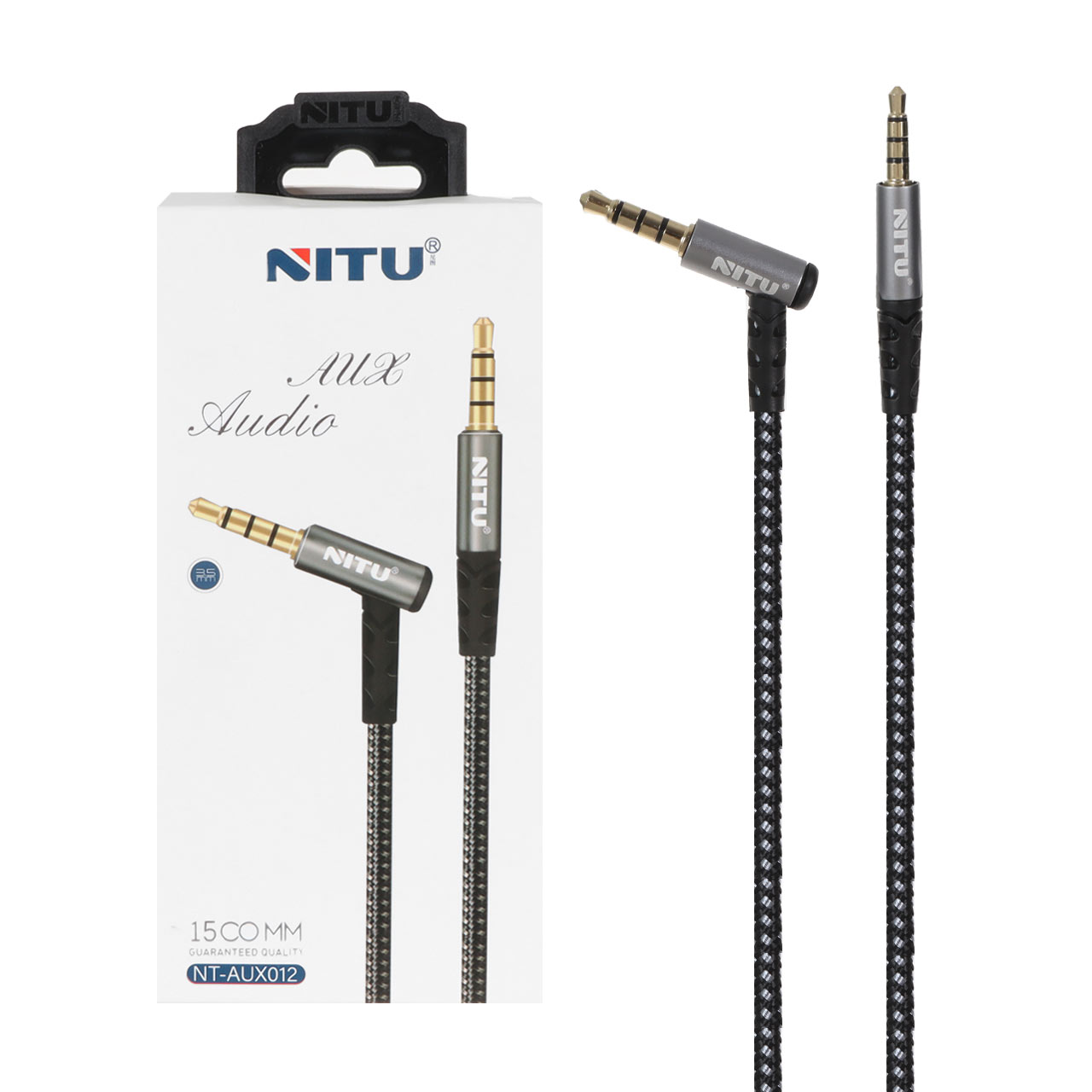 کابل صدا کنفی Nitu Aux مدل NT-AUX012 - خاکستری (گارانتی 18 ماه تعویض نیکان همراه)