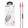 کابل صدا 1.5 متری کنفی Nitu Aux  دارای کلیدهای کنترلی روی کابل مدل NT-AUX014 - قرمز (گارانتی 18 ماه تعویض نیکان همراه)