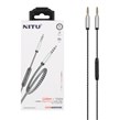 کابل صدا 1.5 متری کنفی Nitu Aux دارای کلیدهای کنترلی روی کابل مدل NT-AUX014 - خاکستری (گارانتی 18 ماه تعویض نیکان همراه)