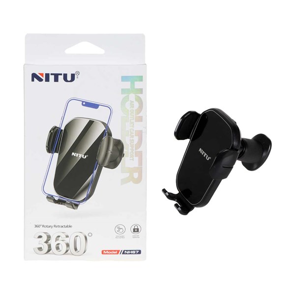 هولدر گوشی موبایل دریچه کولری Nitu مدل NH67 - مشکی