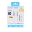 کابل شارژ فست ANKER Type-C to Type-C مدل A8060H21 240W - سفید (گارانتی 18ماهه حافظه طلایی ایستا)