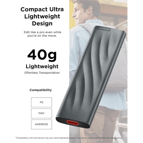 حافظه اکسترنال SSD لنوو Lenovo PS8 512GB