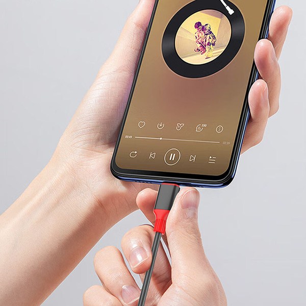 کابل تبدیل Type-C به AUX ارلدام ET-AUX76C طول 1 متر