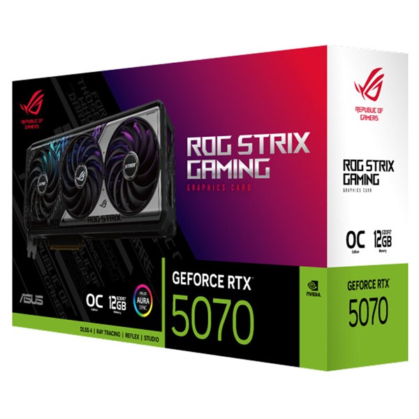 کارت گرافیک ASUS ROG Strix GeForce RTX 5070 OC Edition 12GB GDDR7 192Bit