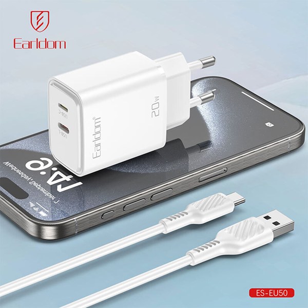 شارژر دیواری 20 وات ارلدام ES-EU50 PD 3A