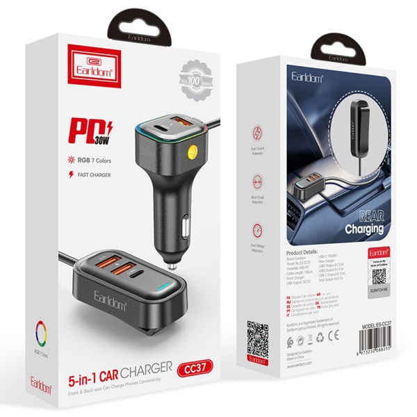 شارژر فندکی 30 وات ارلدام ES-CC37