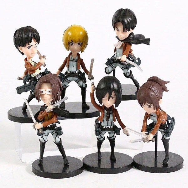 اکشن فیگور طرح انیمه Attack on Titan کد 713/3 بسته 6 عددی