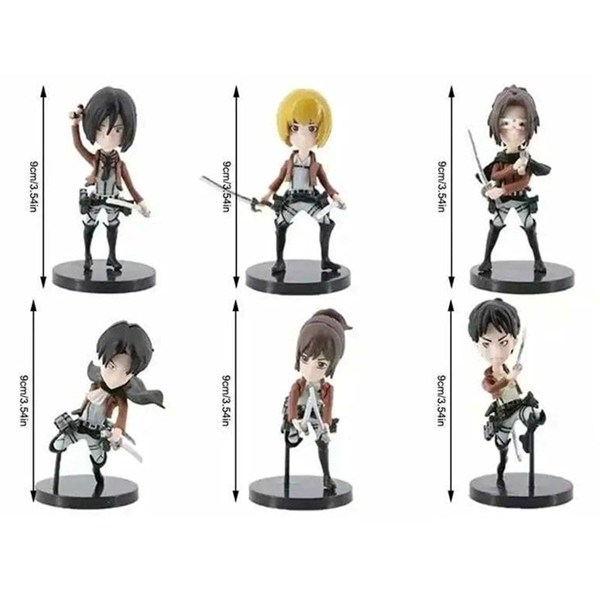 اکشن فیگور طرح انیمه Attack on Titan کد 713/3 بسته 6 عددی