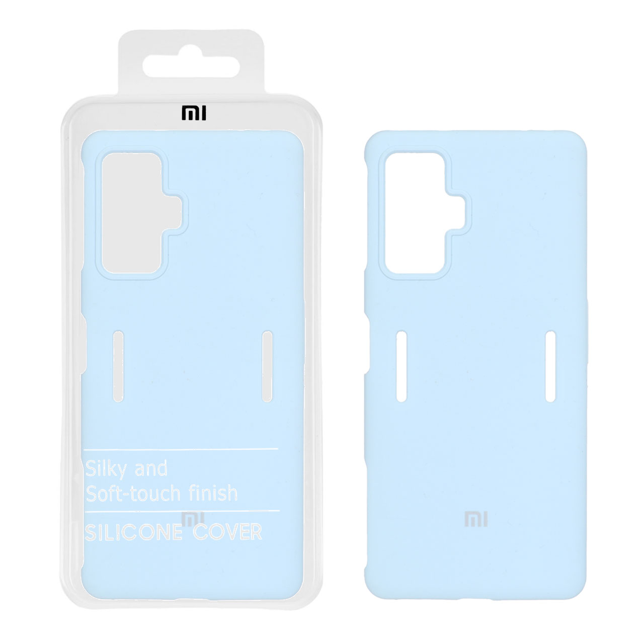 قاب سیلیکونی پاک کنی اورجینال درجه یک Xiaomi Poco F4 GT / Redmi K50 Gaming - آبی روشن (پک دار)
