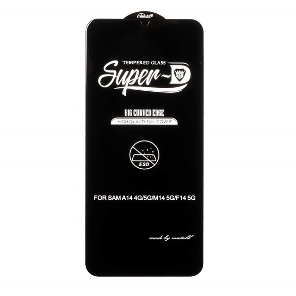 محافظ صفحه نمایش شیشه ای Samsung A14 / M14 / F14 / A22 5G - Full Cover Super D Mietubl - ESD - مشکی (بدون پک) - NTC ORG