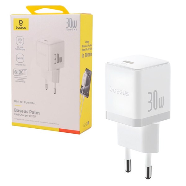 شارژر دیواری 30 وات باسئوس P10111605213 QC3.0 PD 3A