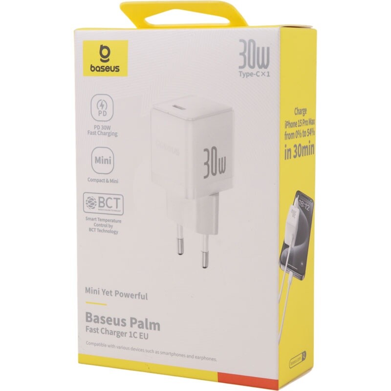 شارژر دیواری 30 وات باسئوس P10111605213 QC3.0 PD 3A