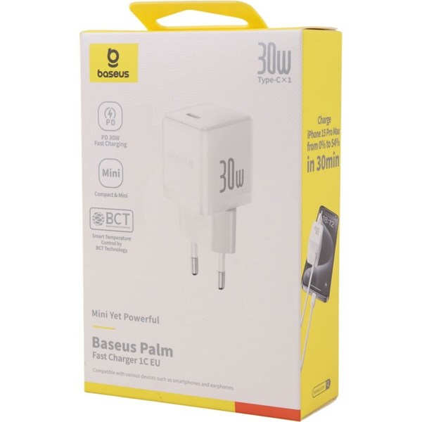 شارژر دیواری 30 وات باسئوس P10111605213 QC3.0 PD 3A