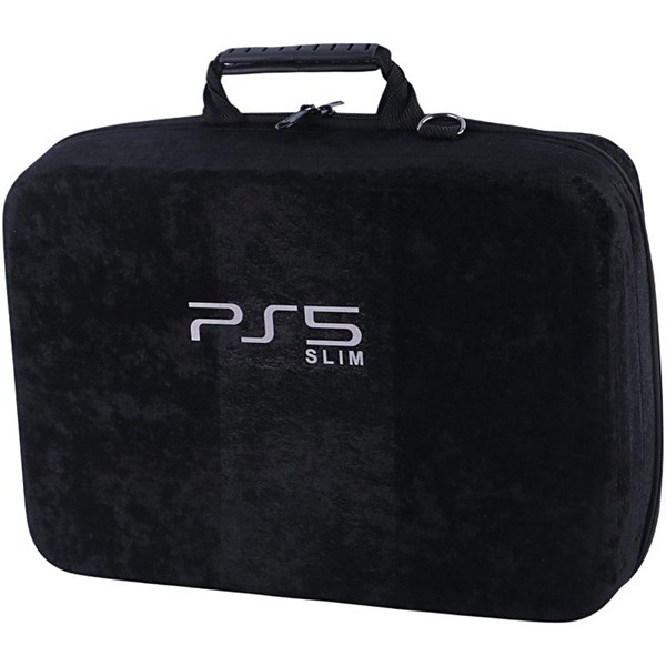 کیف کنسول بازی PS5 Slim مخملی مشکی + نگهدارنده هدست