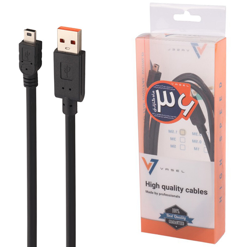 کابل مینی یو اس بی واصل Vasel طول 1.5 متر