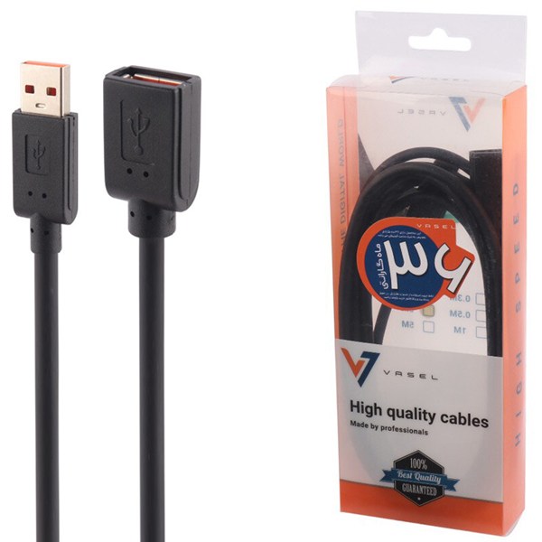 کابل افزایش طول USB واصل Vasel طول 3 متر