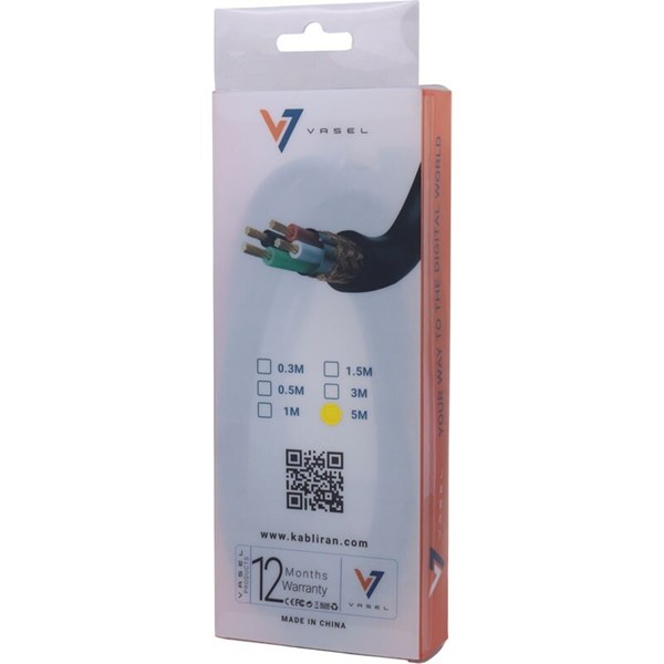 کابل افزایش طول USB واصل Vasel طول 5 متر