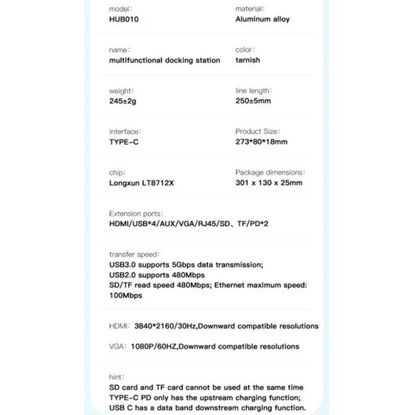 هاب 12 پورت Type-C ایکس او XO-HUB010
