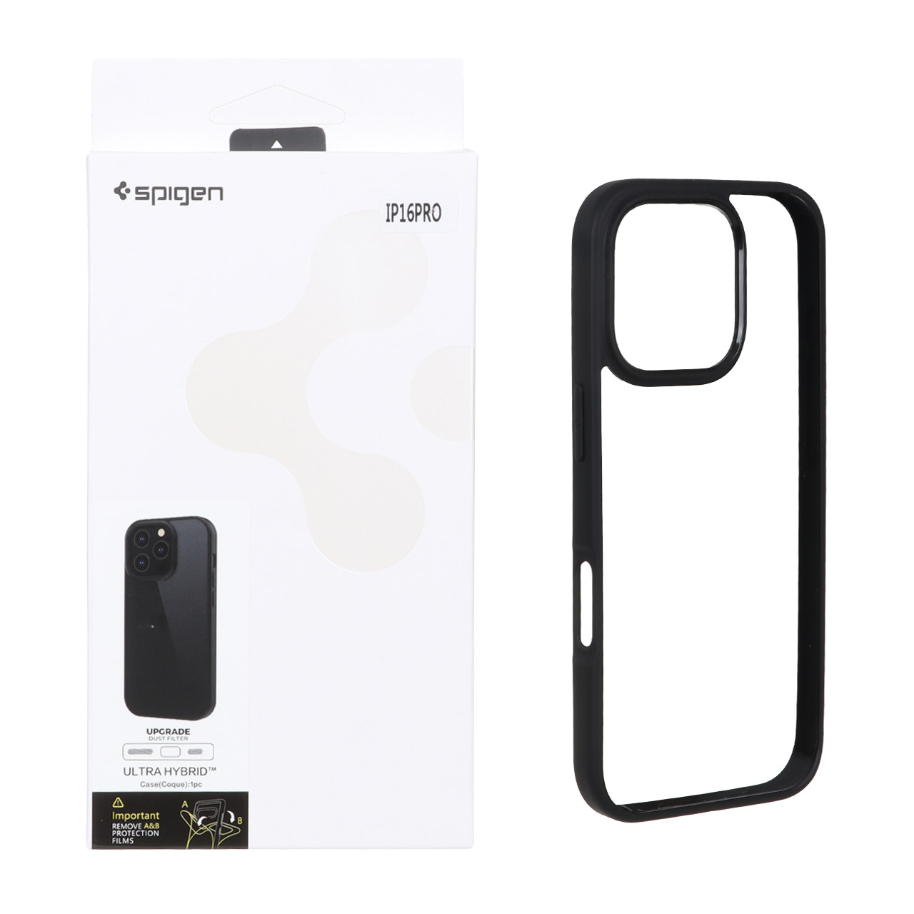 قاب اورجینال Spigen با توری اسپیکر فلزی Apple iPhone 16 Pro - مشکی (پک دار)