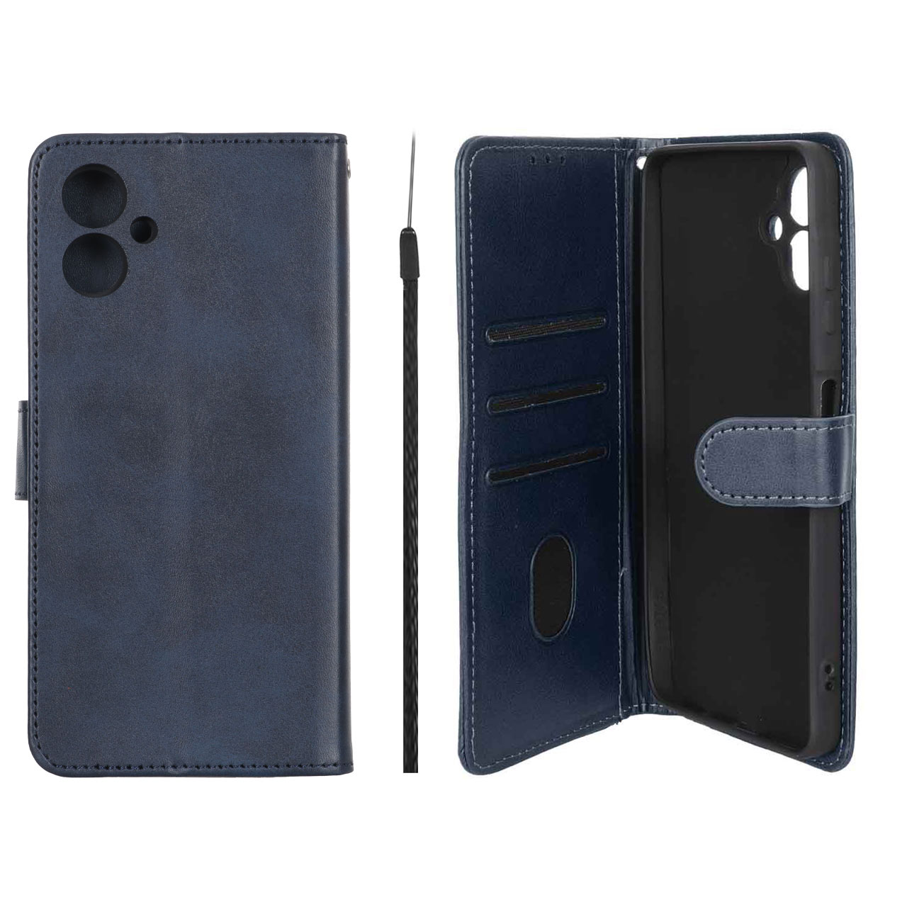 کیف موبایل مگنتی Crystal داخل مخمل Samsung Galaxy A06 - سرمه ای
