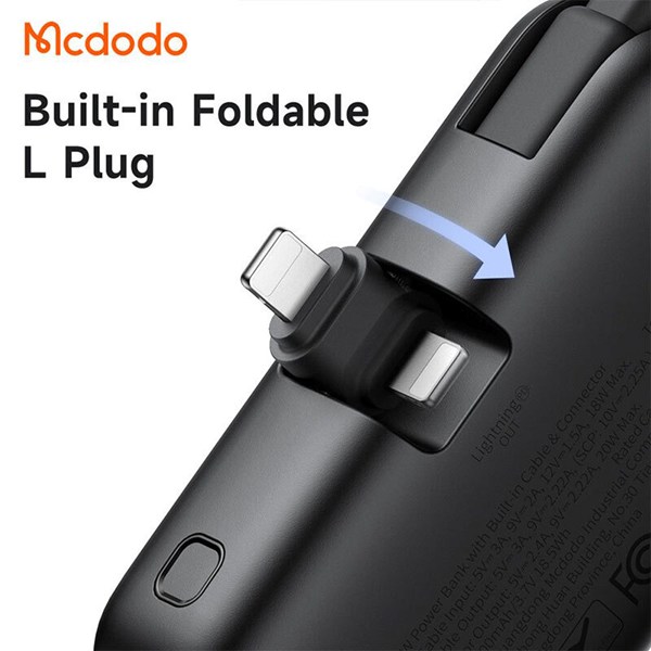 پاور بانک فست شارژ مک دودو MC-780 PD 20W ظرفیت 5000 میلی آمپر
