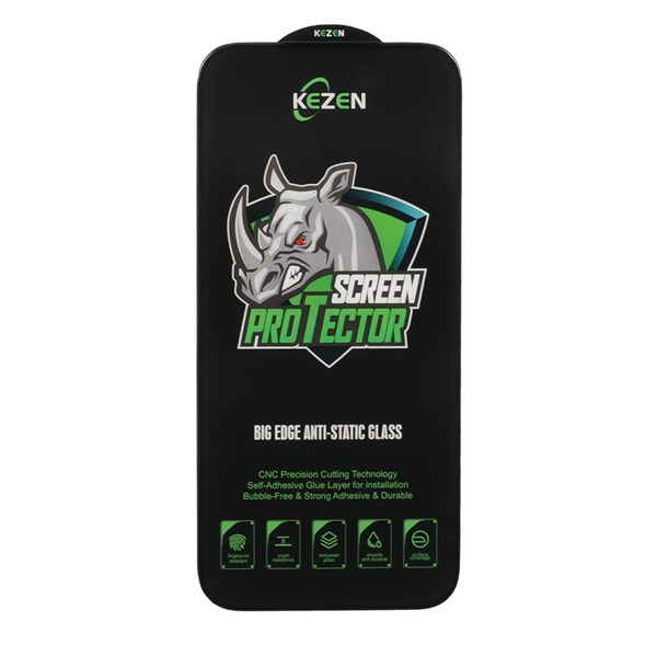 محافظ صفحه نمایش شیشه ای Full Cover Kezen Anti Static Big Edge مدل Apple iPhone 17 Pro Max