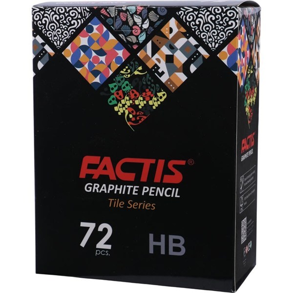 مداد مشکی فکتیس Factis Tile Series بسته 72 عددی