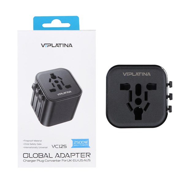 تبدیل برق VIPLATINA مدل VC125 - مشکی (گارانتی 18 ماه تعویض نیکان همراه)