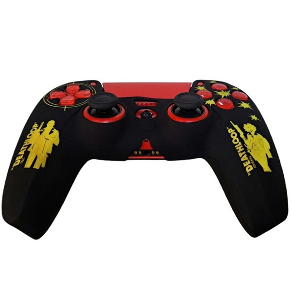 روکش دسته بازی Deadskull PS5 طرح DeathLoop زمینه مشکی زرد