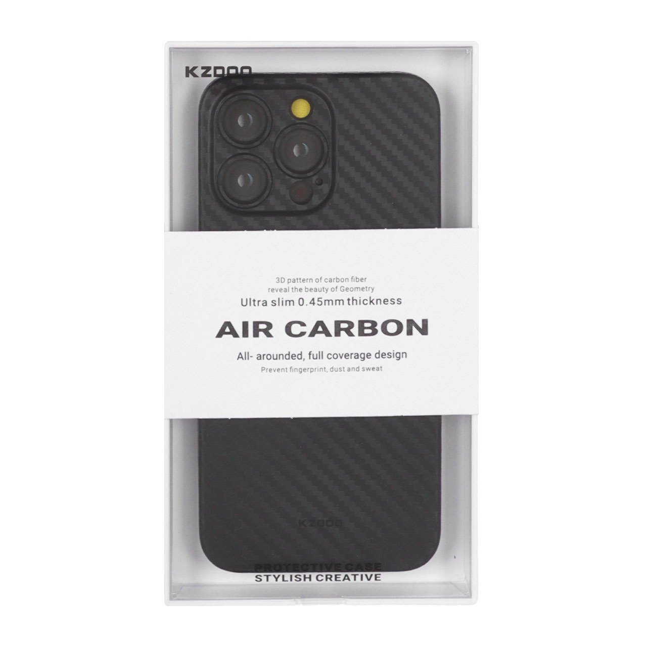 قاب محافظ لنزدار Original KDoo Air Carbon مدل Apple iPhone 15 Pro Max - مشکی ( پک دار) - NTC