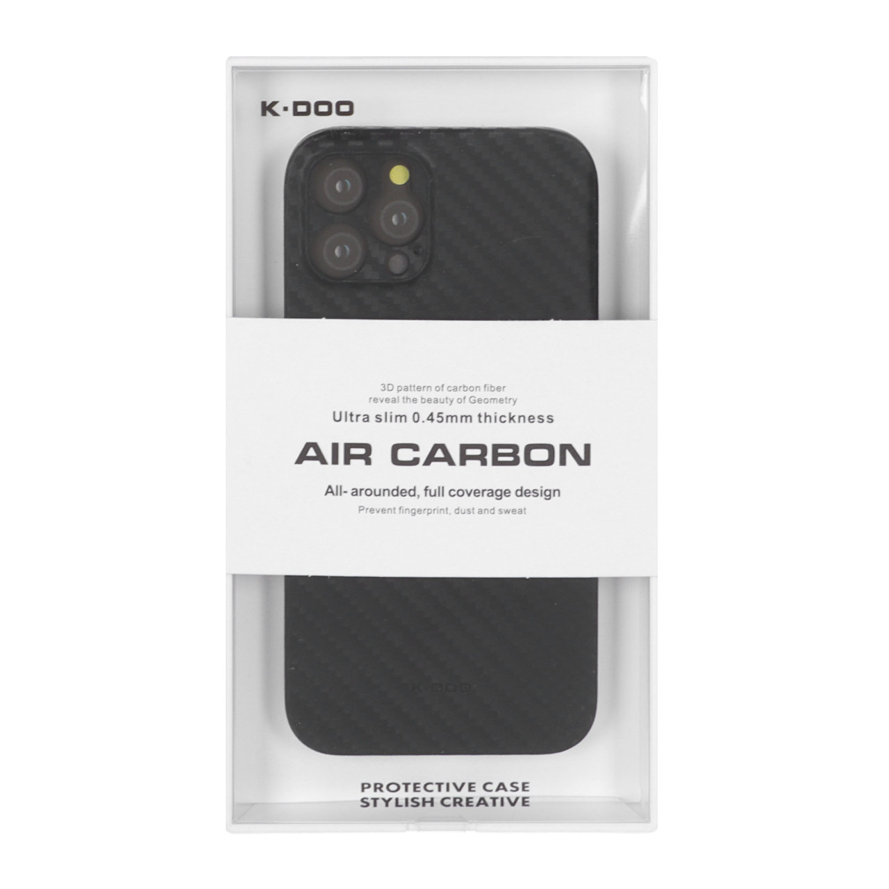 قاب محافظ لنزدار Original KDoo Air Carbon مدل Apple iPhone 12 Pro - مشکی ( پک دار) - NTC