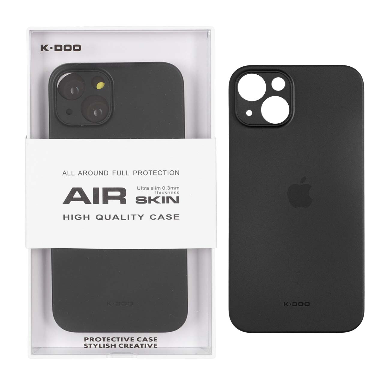 قاب Original KDoo Air Skin مدل Apple iPhone 13 / iPhone 14 - مشکی (پک دار) - NTC