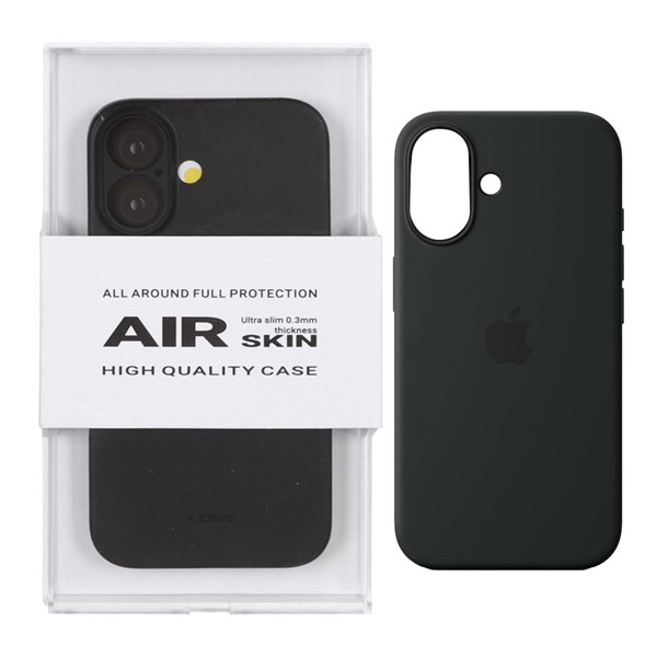 قاب Original KDoo Air Skin مدل Apple iPhone 16 - مشکی (پک دار) - NTC