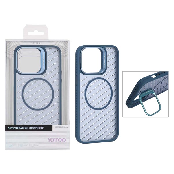 قاب اورجینال Yotoo مات MagSafe استندشو Apple iPhone 15 Pro Max - سرمه ای (پک دار) - NTC