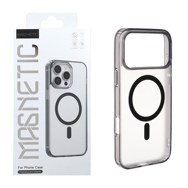 قاب اورجینال Magnetic Magsafe دور ژله ای Apple iPhone 17 Pro Max - مشکی (پک دار)