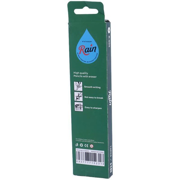 مداد مشکی رین Rain R-605 بسته 12 عددی